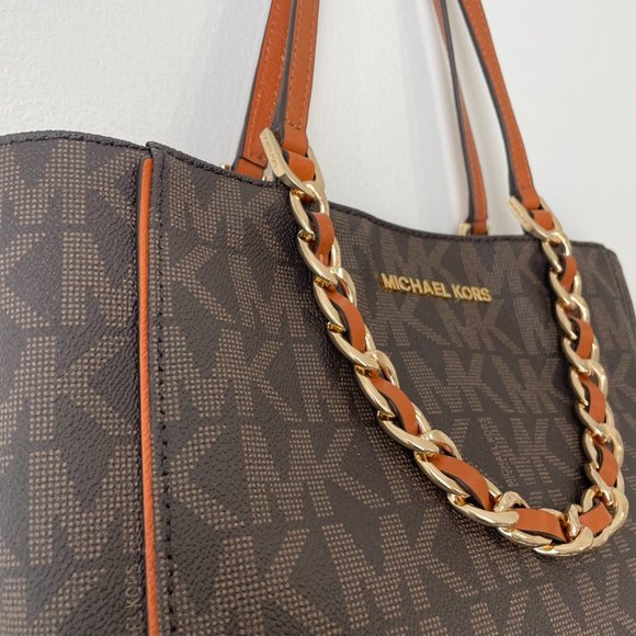 NWT Michael Kors Harper Tote with Drop Chain - Picture 7 of 15